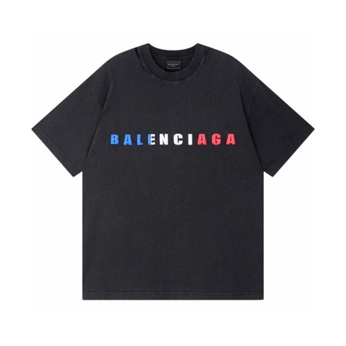 Balenciaga International Cropped T-shirt in Faded Black