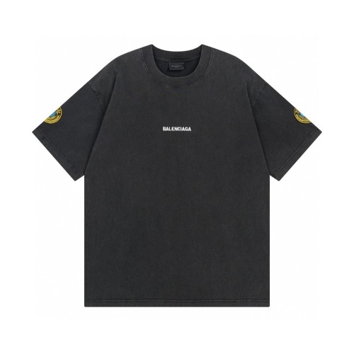 Balenciaga Men's Uniform Merch Oversized T-shirt in Black Faded