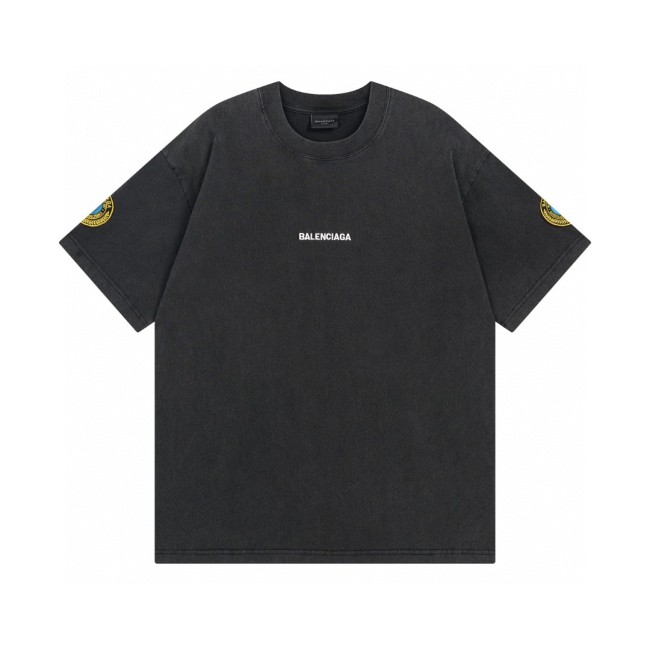 Balenciaga Men's Uniform Merch Oversized T-shirt in Black Faded