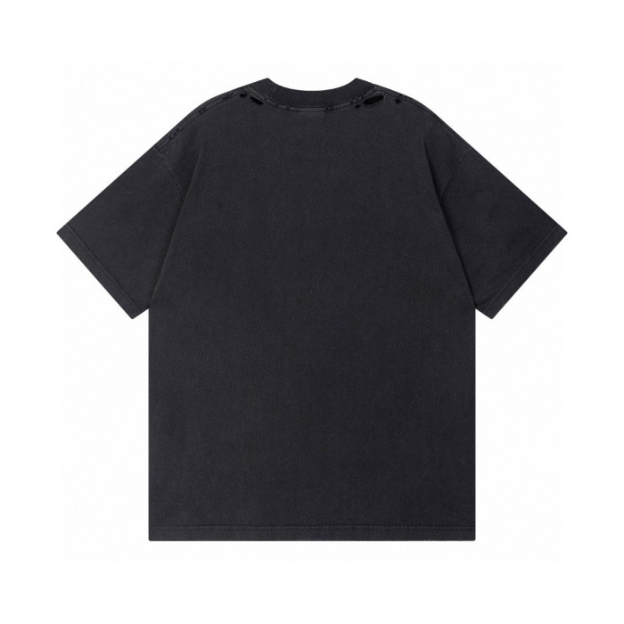 Balenciaga International Cropped T-shirt in Faded Black