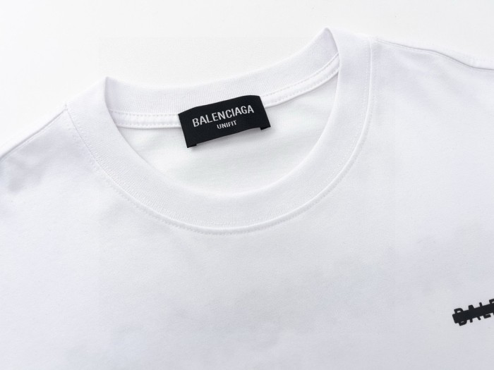 Men's Balenciaga SS21 Solid Color Logo Printing T-shirt