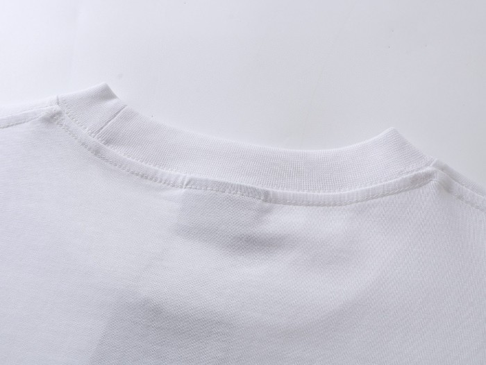 Balenciaga Men's Nano Bb T-shirt Medium Fit in Dirty White