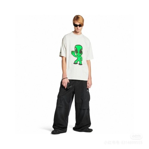 Balenciaga Hi There + Dripley T-shirt Medium Fit in Dirty White