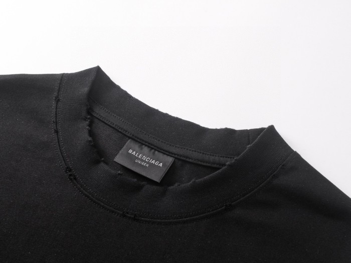 Balenciaga Nail Polish T-shirt Medium Fit in Faded Black