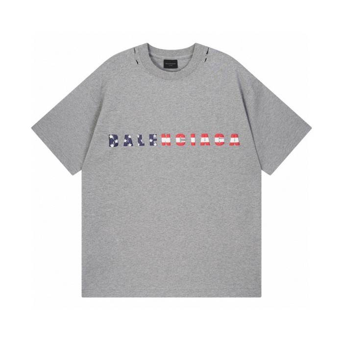 Balenciaga International Cropped T-shirt in Faded Black