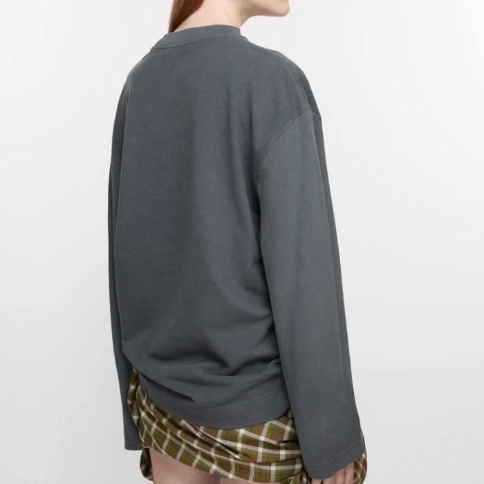 Acne Studios 3D LOGO EMBROIDERED LONG SLEEVE T-SHIRT