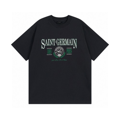 Balenciaga T-SHIRT SAINT GERMAIN FIT SMALL EN BLEU FONCÉ