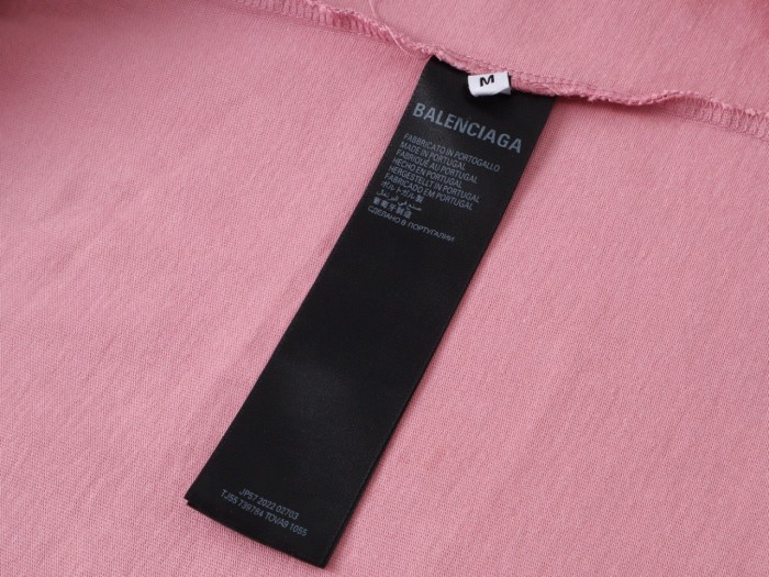 Women's Balenciaga Nail Polish Cropped T-shirt in Baby Pink