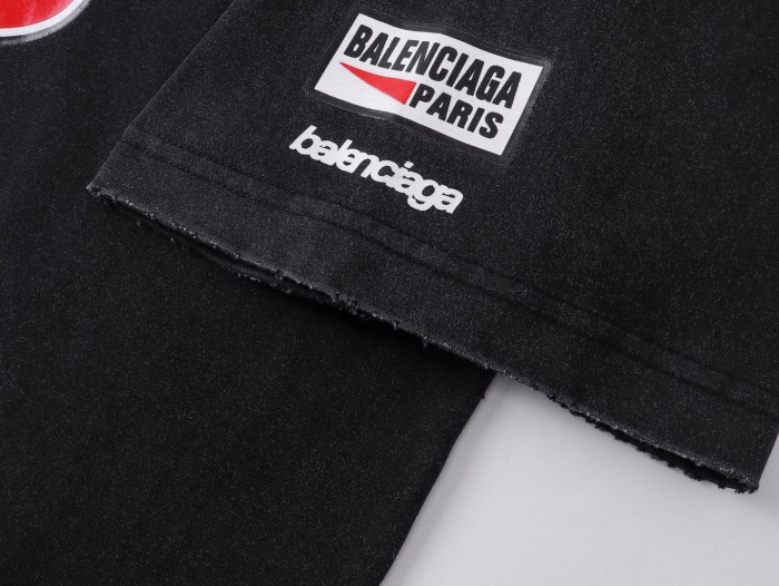 Balenciaga Men's Sponsor Logos Oversized Graphic T-Shirt