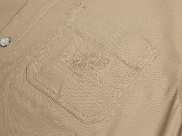 Christian Dior Couture Lily of the Valley Shirt Beige Cotton