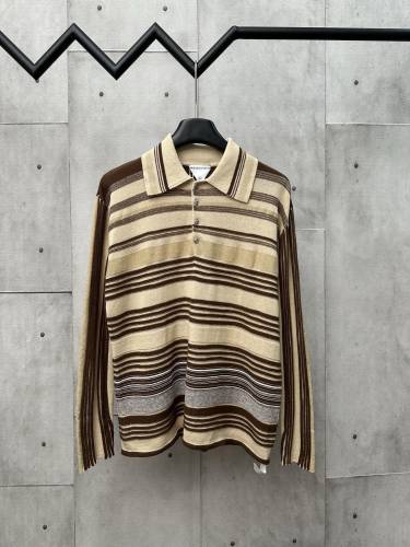 Bottega Veneta Men's Striped Linen-Blend Polo Shirt