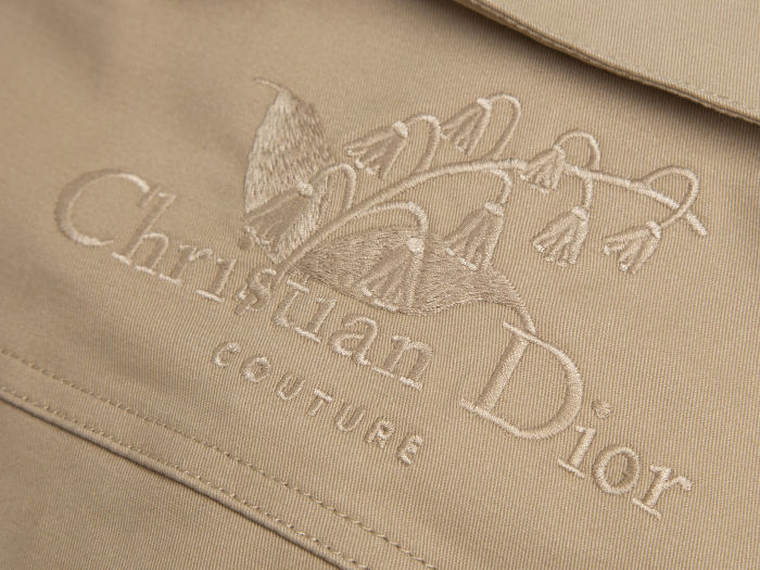 Christian Dior Couture Lily of the Valley Shirt Beige Cotton