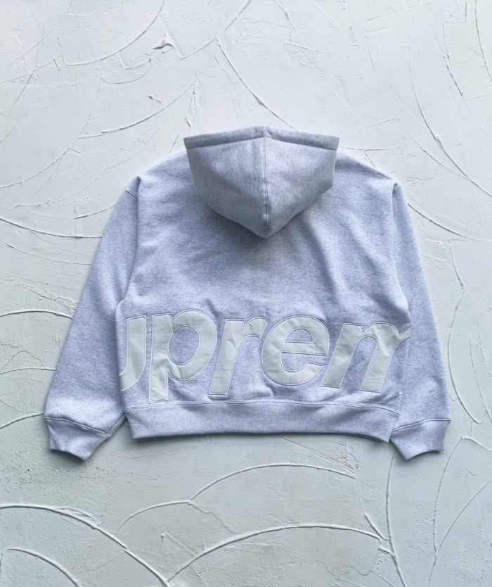 Supreme Big Logo Zip Up Hooded Sweatshirt
