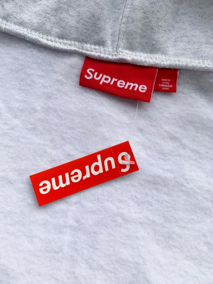 Supreme Big Logo Zip Up Hooded Sweatshirt