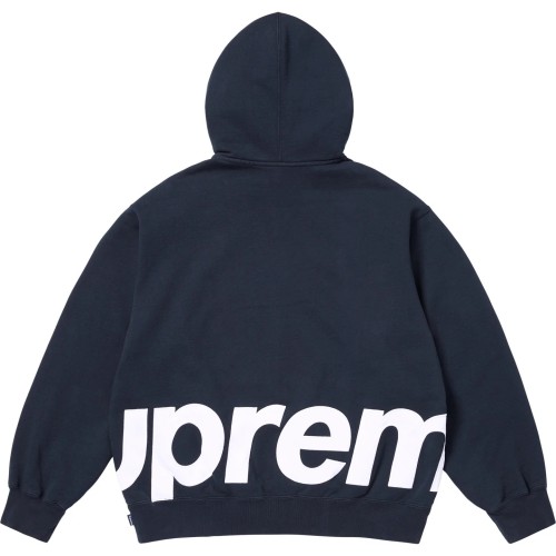 Supreme Big Logo Zip Up Hooded Sweatshirt