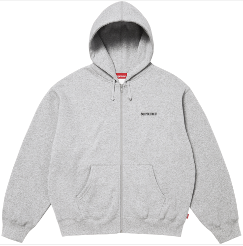 Supreme IDGAF Zip Up Hooded Sweatshirt