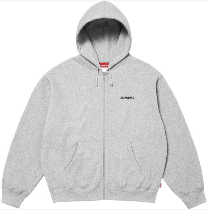 Supreme IDGAF Zip Up Hooded Sweatshirt