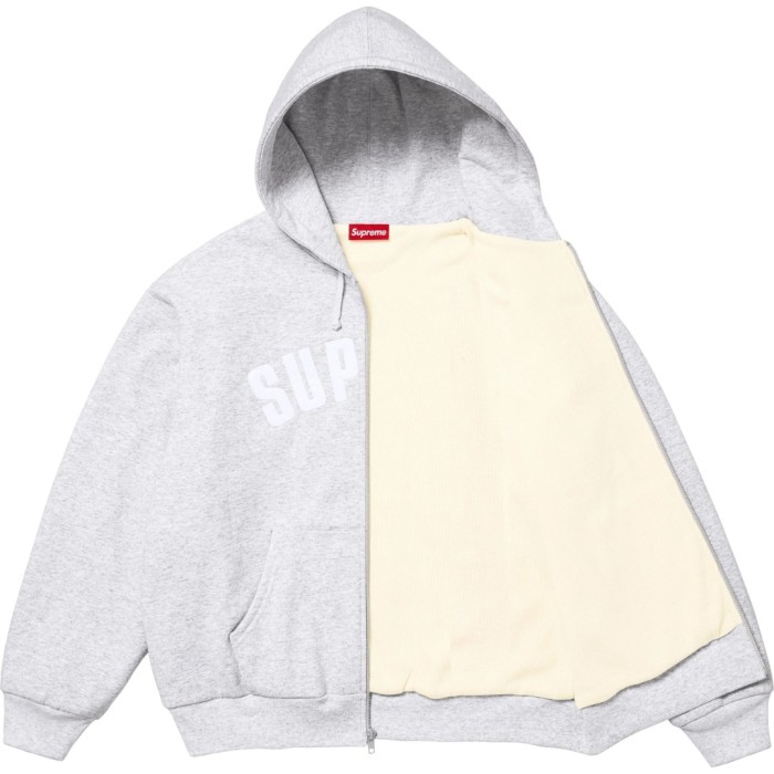 Supreme Arc Thermal Lined Zip Up Hooded Sweatshirt