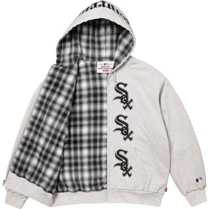 Supreme X Chicago White Sox Zip Up Hooded Sweatshirt