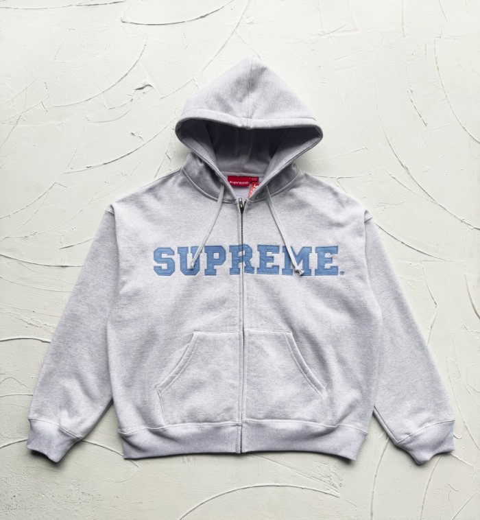 Supreme Collegiate Appliqué Zip Up Hooded Sweatshirt
