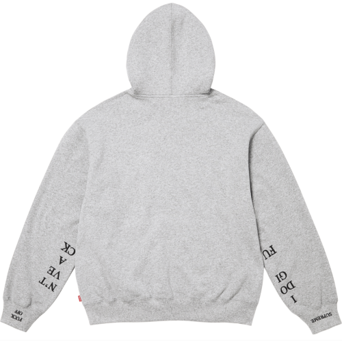 Supreme IDGAF Zip Up Hooded Sweatshirt