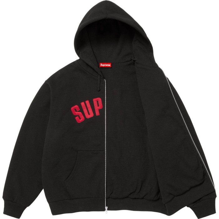 Supreme Arc Thermal Lined Zip Up Hooded Sweatshirt