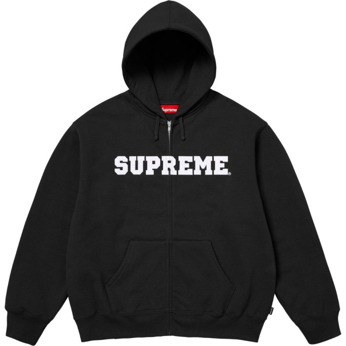 Supreme Collegiate Appliqué Zip Up Hooded Sweatshirt