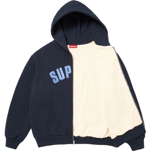 Supreme Arc Thermal Lined Zip Up Hooded Sweatshirt