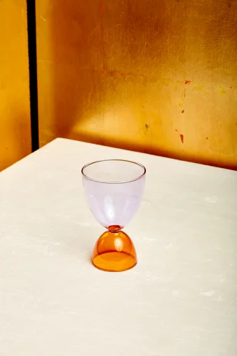 Double-funnel glass cup