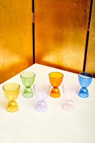 Rainbow set of cocktail glasses