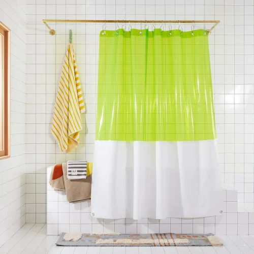 Zinc sun shower curtain