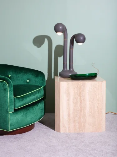 2 spherical table lamp