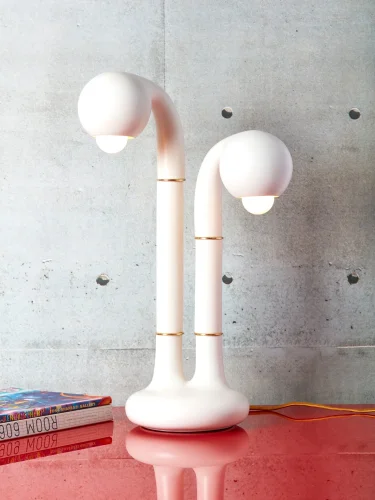 2 spherical table lamp