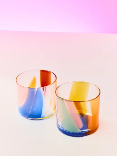 Rainbow splash cup