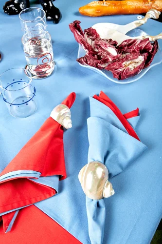Shell napkin ring set