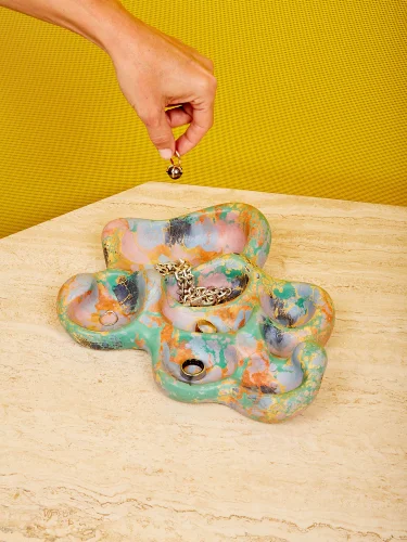 Concrete small ornaments tray