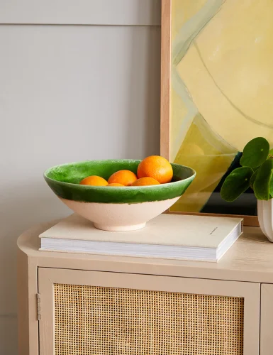 Green detail center bowl