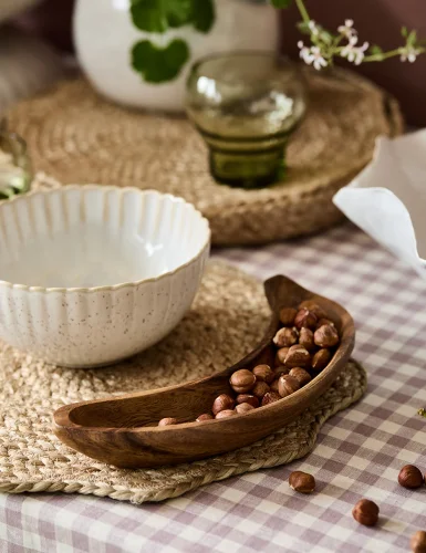 hkliving retro acacia banana bowl