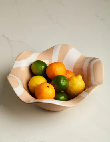 Large sandy ripple bowl