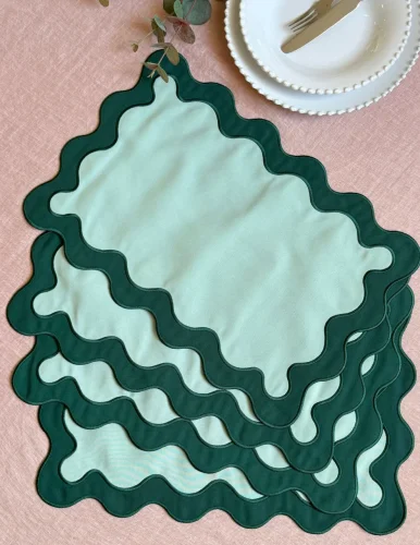 Tone green luxury placemat