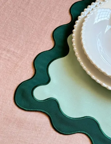 Tone green luxury placemat