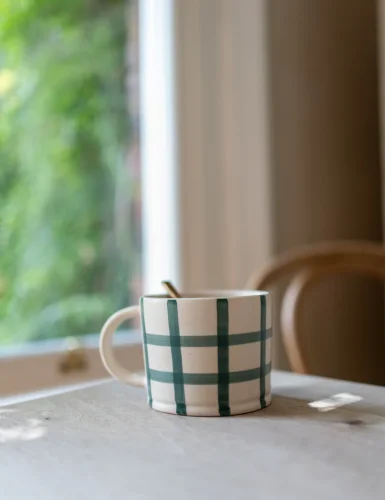 Forest plaid mug