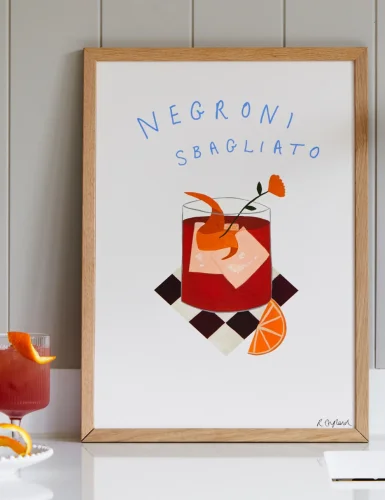 Rose England 'Negroni sbagliato' decor print