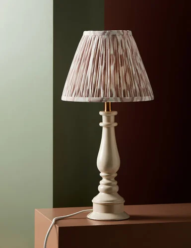 Natural Ikat Print Shade Lamp