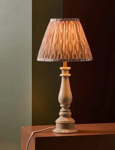 Natural Ikat Print Shade Lamp