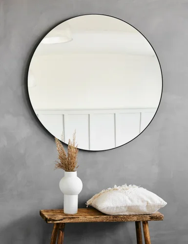 Smallest round mirror - black