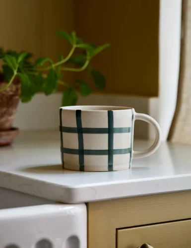 Forest plaid mug