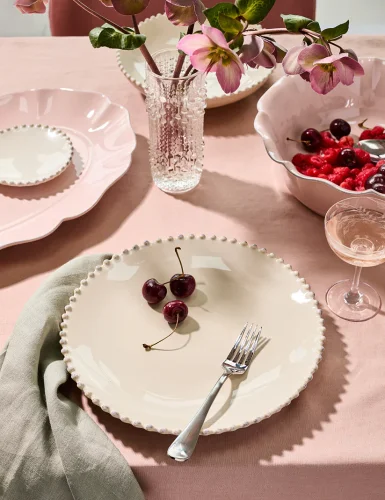 Creamy pearl plate
