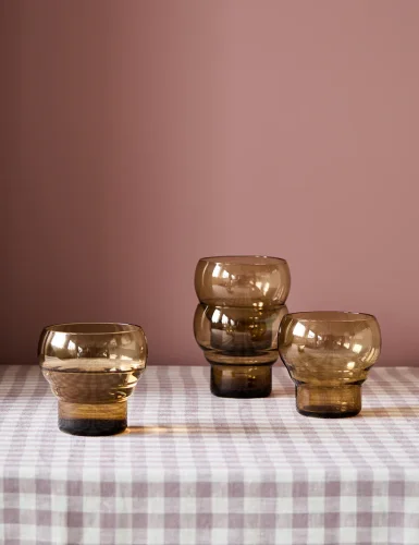 Amber Bulb Water Glasses