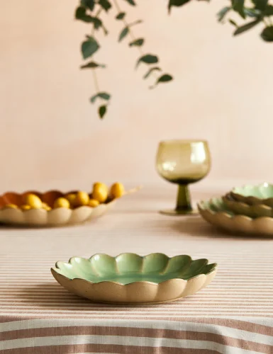 Marrakesh olive green side plate